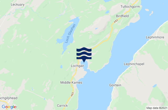 Loch Gair, United Kingdom tide times map