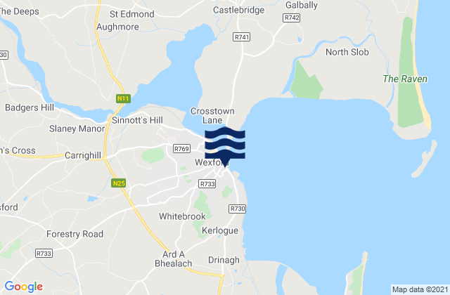 Loch Garman, Ireland tide times map