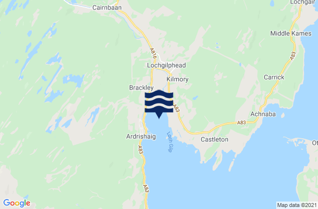 Loch Gilp, United Kingdom tide times map