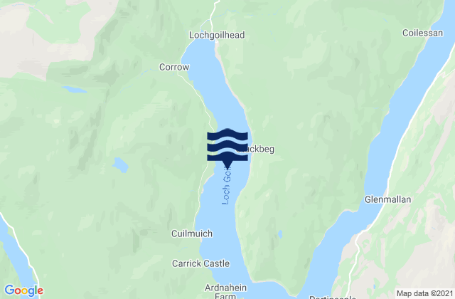 Loch Goil, United Kingdom tide times map