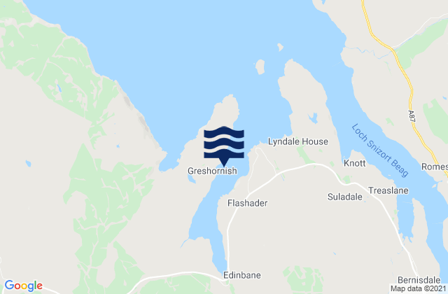 Loch Greshornish, United Kingdom tide times map