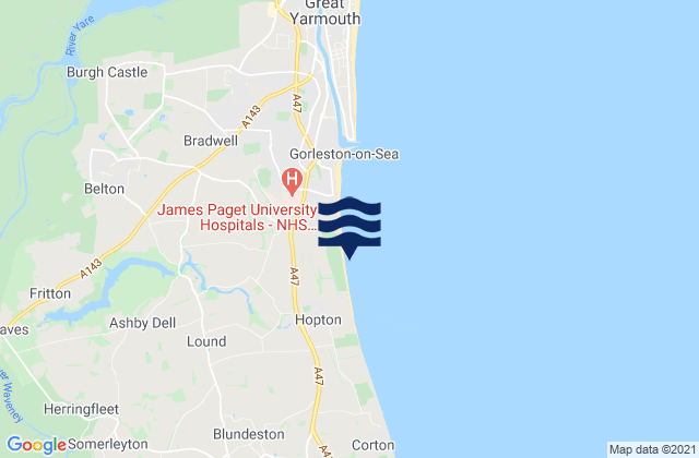 Loddon, United Kingdom tide times map
