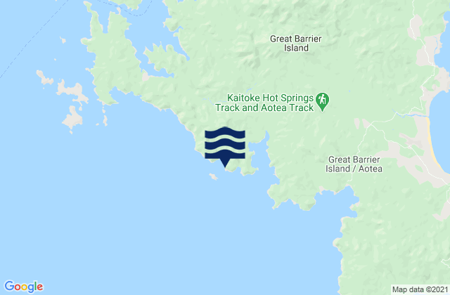 Long Bay, New Zealand tide times map