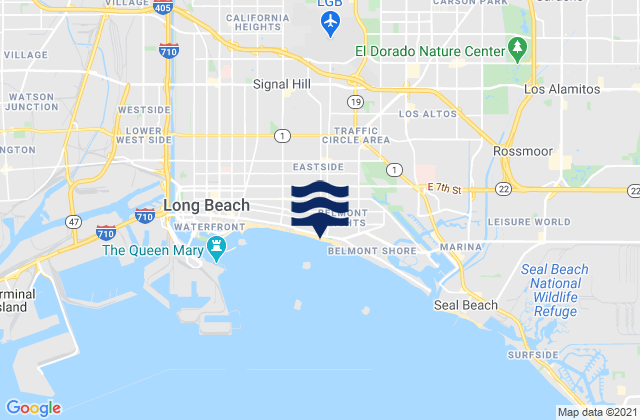 Long Beach City Beach, United States tide chart map