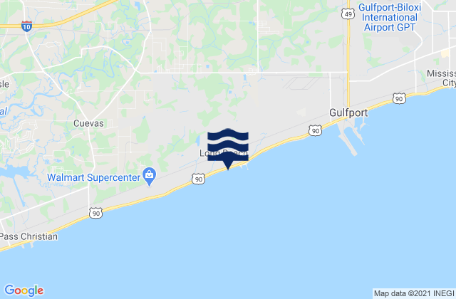 Long Beach, United States tide chart map