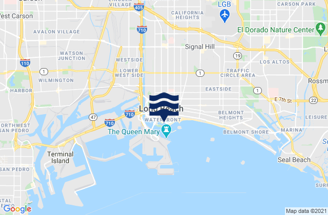 Long Beach, United States tide chart map