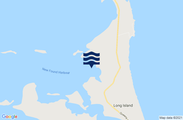 Long Island, Bahamas tide times map
