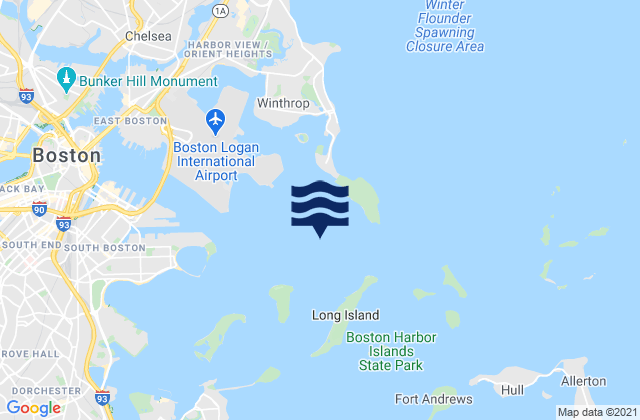 Long Island Head 0.9 n.mi. NW of, United States tide chart map