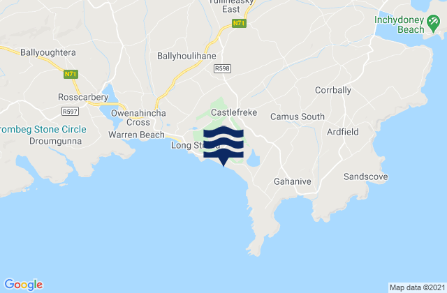 Long Strand (Castlefreke), Ireland tide times map