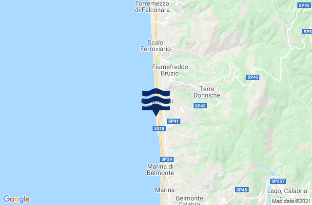Longobardi, Italy tide times map