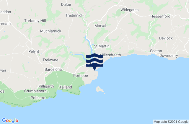 Looe, United Kingdom tide times map