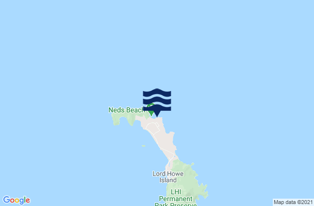 Lord Howe Island, Australia tide times map