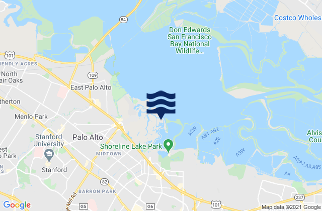 Los Altos, United States tide chart map