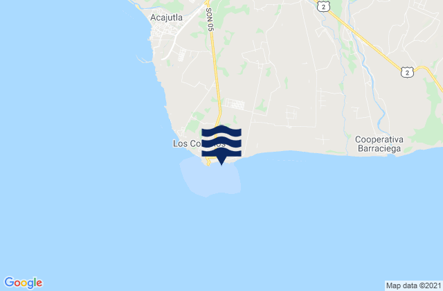 Los Cobanos, El Salvador tide times map
