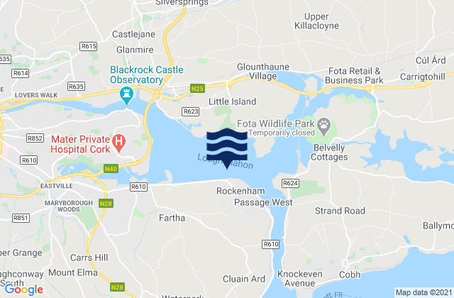Lough Mahon, Ireland tide times map