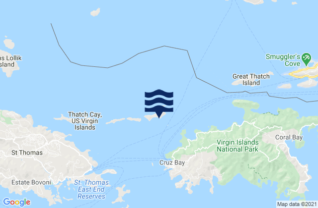 Lovango Cay St. John, U.S. Virgin Islands tide times map