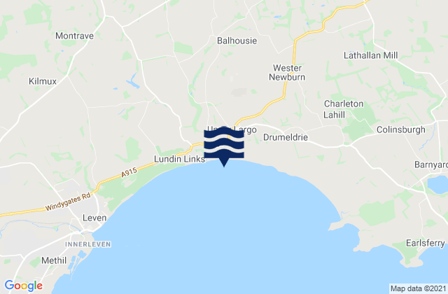 Lower Largo Beach, United Kingdom tide times map
