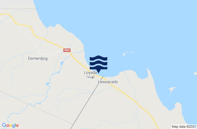 Loyada, Djibouti tide times map