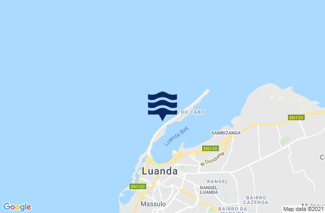 Luanda, Angola tide times map