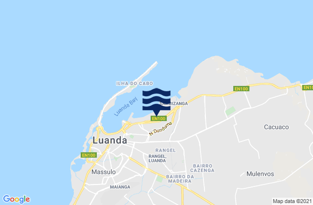 Luanda Municipality, Angola tide times map