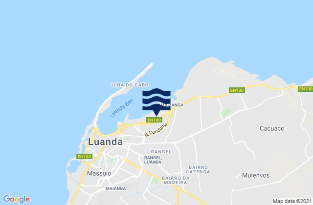 Luanda Province, Angola tide times map
