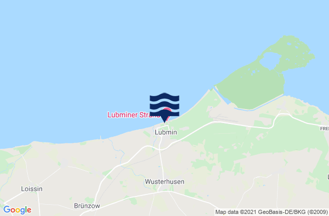 Lubmin, Germany tide times map