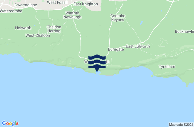 Lulworth Cove Beach, United Kingdom tide times map