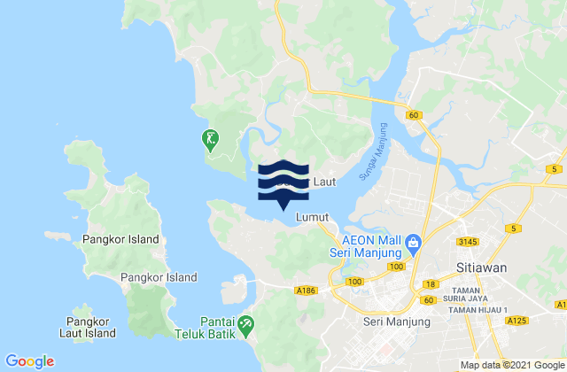 Lumut (Pengkalan), Malaysia tide times map