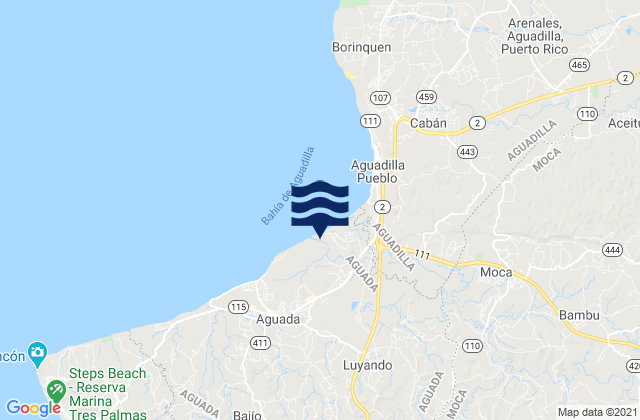 Luyando, Puerto Rico tide times map