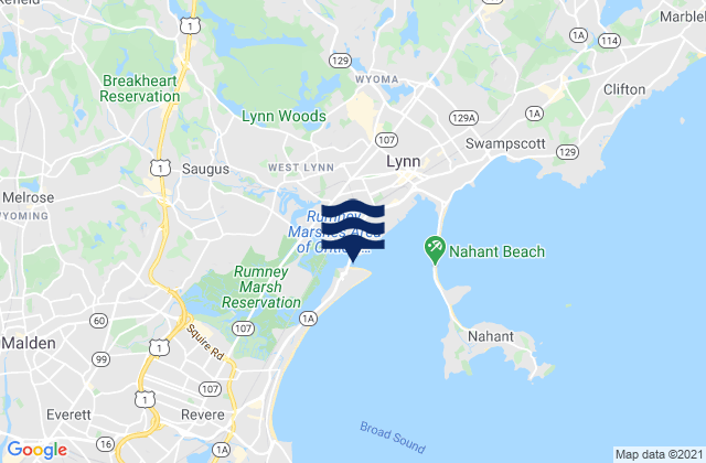 Lynnfield, United States tide chart map