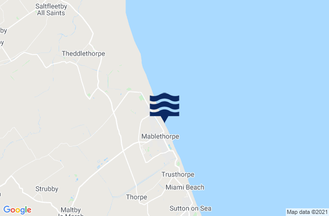 Mablethorpe, United Kingdom tide times map
