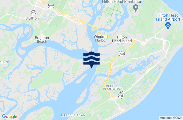 MacKay Creek south entrance, United States tide chart map