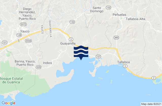 Macana Barrio, Puerto Rico tide times map