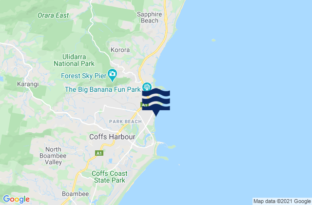 Macauleys, Australia tide times map