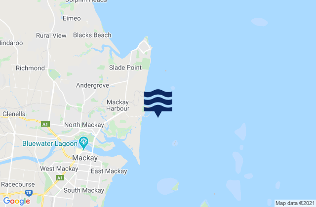 Mackay Outer Harbour, Australia tide times map