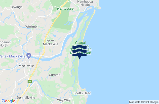 Macksville, Australia tide times map