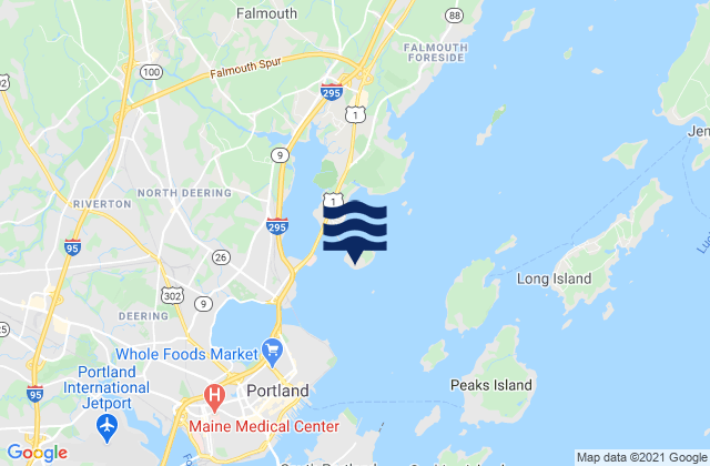 Mackworth Island, United States tide chart map