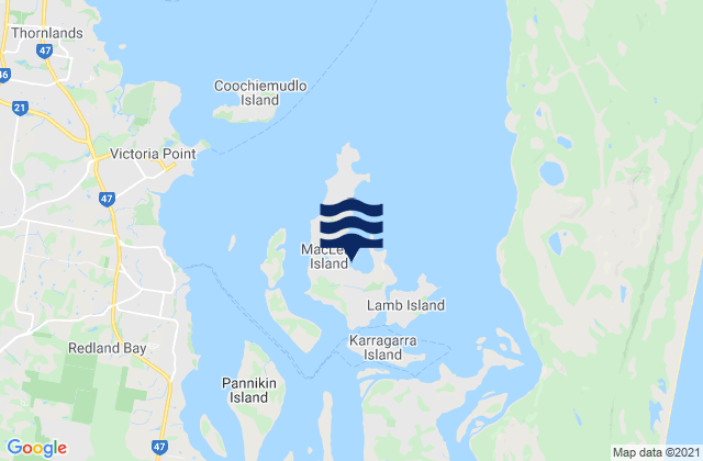 Macleay Island, Australia tide times map