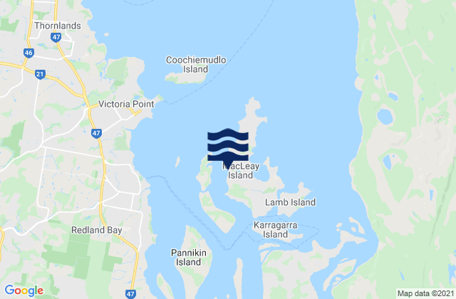Macleay Island, Australia tide times map