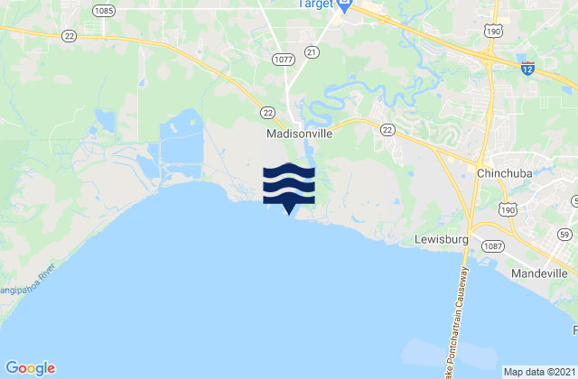Madisonville (Tchefuncte River Lake Pontchartrain), United States tide chart map