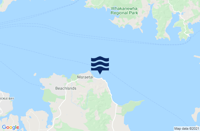 Magazine Bay, New Zealand tide times map
