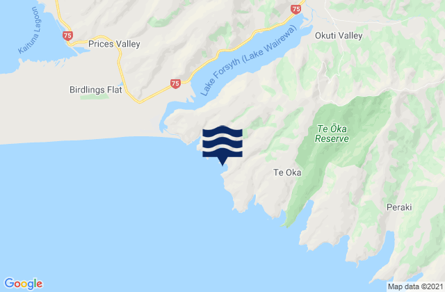 Magnet Bay, New Zealand tide times map