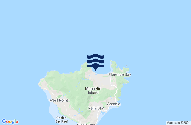 Magnetic Island, Australia tide times map