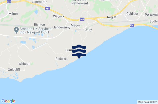 Magor, United Kingdom tide times map