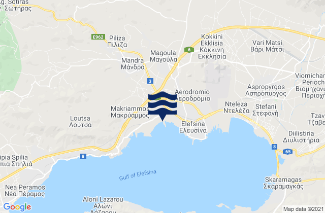 Magoula, Greece tide times map