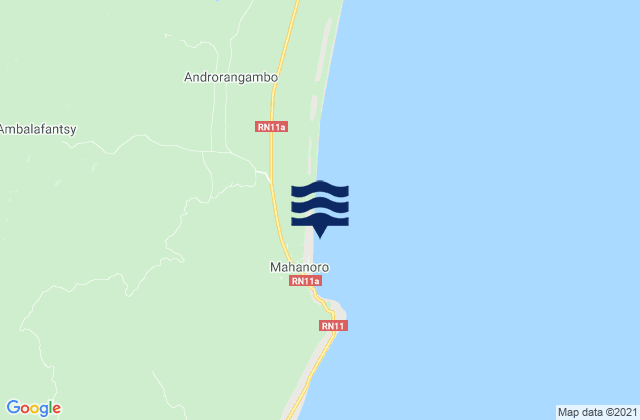 Mahanoro, Madagascar tide times map