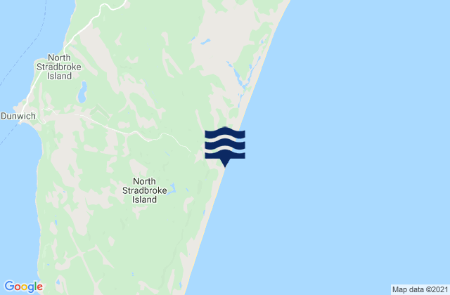 Main Beach - North Stradbroke Island, Australia tide times map