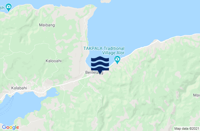 Mainang, Indonesia tide times map