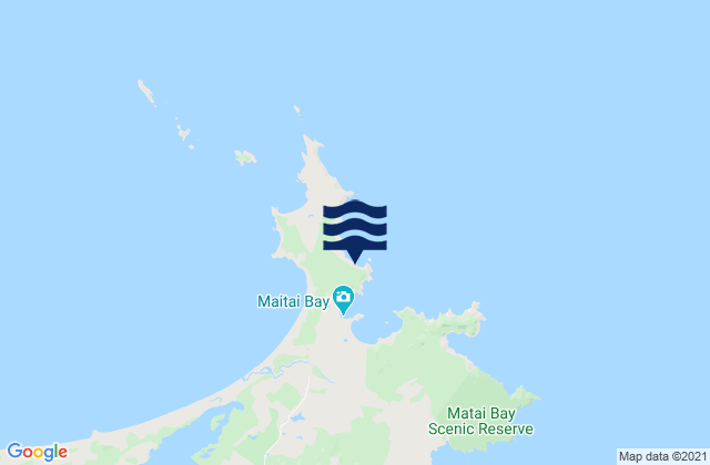 Maitai Bay, New Zealand tide times map