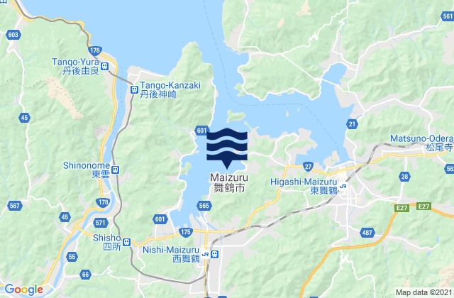 Maizuru-shi, Japan tide times map